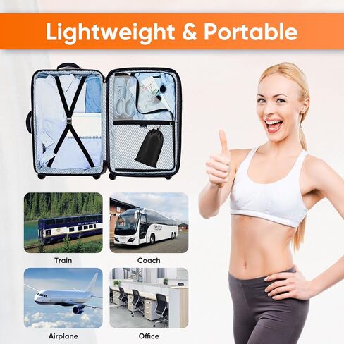 مسند قدم للطائرة من WeArkoTac - أرجوحة قدم 2 في 1 من الفوم، مسند قدم مريح قابل للتعديل للسفر بالطائرة، أساسيات السفر للطيران، طائرة طويلة لملحقات السفر بالطائرة in Kuwait