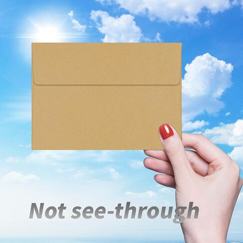 مظاريف YINUOYOUJIA Kraft، مظاريف 5 × 7 50 حزمة، مغلفات دعوة A7، مظروف بني، مغلف A7 ذاتي الختم للدعوة، استحمام الطفل، الزفاف، الحفلات، البريد in Kuwait