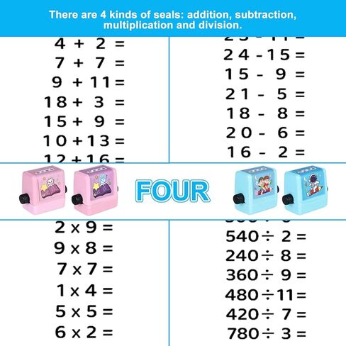 ختم تعليمي رقمي ببكرة دوارة للجمع والطرح: ضمن 100 سؤال لممارسة الرياضيات لمرحلة ما قبل المدرسة ورياض الاطفال ومستلزمات التعليم المنزلي (جميع الحسابات) in Kuwait