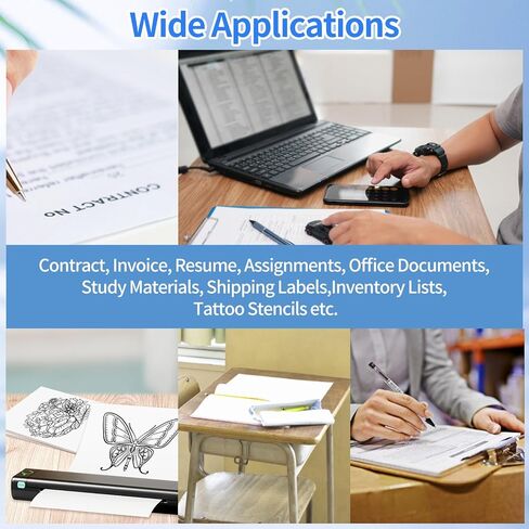 Thermal Printer Paper 8.5 x 11 Letter Size, Compatible With M08F, HPRT-MT800, MT800Q, Brother's PJ Series Portable Printers, Multipurpose Printing Paper for Business, Home, Office, 100 Sheets in Kuwait