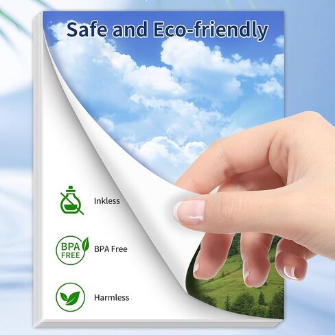 Thermal Printer Paper 8.5 x 11 Letter Size, Compatible With M08F, HPRT-MT800, MT800Q, Brother's PJ Series Portable Printers, Multipurpose Printing Paper for Business, Home, Office, 100 Sheets in Kuwait