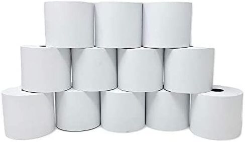Monroe Systems for Business 15 Pound Bond Paper Rolls, Single Ply, 2 1/4" x150' for Cash Registers, Printing Calculators, Adding Machines and more! (12-Pack) in Saudi Arabia
