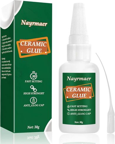 Ceramic Glue, 30g Glue for Porcelain and Pottery Repair, Instant Strong Glue for Pottery, Porcelain, Glass, Plastic, Metal, Rubber and DIY Craft in Kuwait