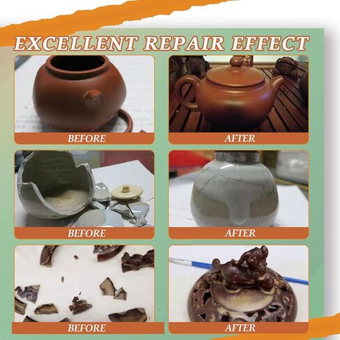 Ceramic Glue, 30g Glue for Porcelain and Pottery Repair, Instant Strong Glue for Pottery, Porcelain, Glass, Plastic, Metal, Rubber and DIY Craft in Kuwait