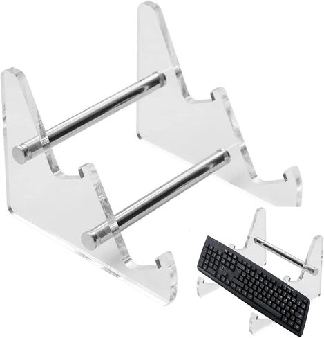 حامل تخزين لوحة المفاتيح الميكانيكية من الأكريليك من Naysku، حامل عرض لوحة المفاتيح، رف حامل من الأكريليك الشفاف، صينية تخزين لوحات مفاتيح الكمبيوتر لـ in Kuwait