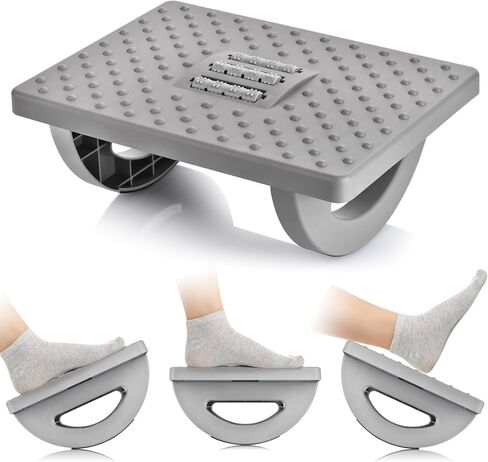 Rocking Foot Rest for Under Desk at Work - Foot Rest Under Desk for Office Use, Ergonomic Under Desk Footrest with Foot Massager Feet Stand, Large Size Under Desk Foot Rest for Office and Home in Kuwait