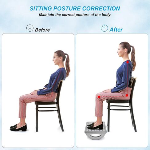 Rocking Foot Rest for Under Desk at Work - Foot Rest Under Desk for Office Use, Ergonomic Under Desk Footrest with Foot Massager Feet Stand, Large Size Under Desk Foot Rest for Office and Home in Kuwait