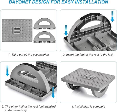 Rocking Foot Rest for Under Desk at Work - Foot Rest Under Desk for Office Use, Ergonomic Under Desk Footrest with Foot Massager Feet Stand, Large Size Under Desk Foot Rest for Office and Home in Kuwait