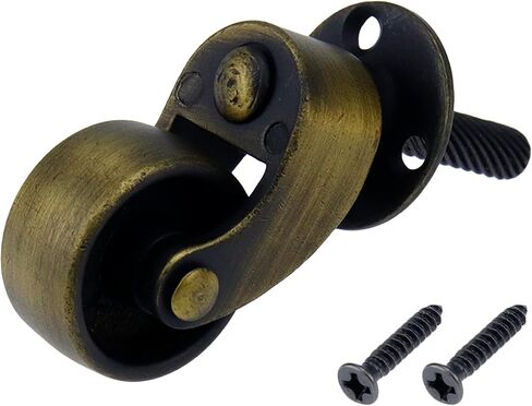 Mewutal 2PCS الثقيلة النحاس مكتب العجلات أريكة استبدال عجلة عالمية 360 درجة بكرة دوارة لخزانة كرسي الأثاث (الذهب، 26mm) in Kuwait