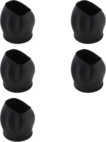 Crapyt 5 PCS Felt Furniture Caster Cups 1.97"×2.32"×2.68" Chair Wheel Stopper Black Office Chair Wheel Stopper Wheel Cups for Office Pulleys/Stroller Pulleys/Rack Pulleys, etc in Saudi Arabia
