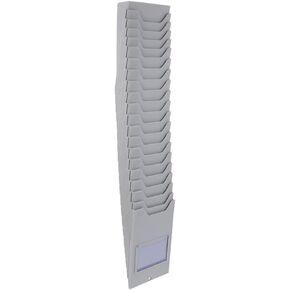 Punch Cards Shelf Bracket Shelf Bracket Time Rack 15 Pockets Plastic Wall Mounted Expandable Stacking Cards Holder Time Organizer for Office Grey Sticker Labels Sticker Labels in Saudi Arabia