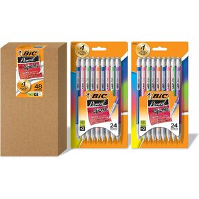 BIC Xtra-Sparkle Mechanical Pencil, Medium Point (0.7mm), Fun Design With Colorful Barrel, 48-Count in Kuwait