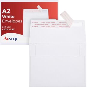 ACSTEP 100PACK 5X7 مظاريف، مغلفات ملونة A7 ذاتية الختم لحفلات الزفاف، الدعوات، الصور، البطاقات البريدية، بطاقات التهنئة البريدية، استحمام الطفل، التخرج in Kuwait