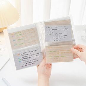 Business Card Holder Book,3 x 5'' Index Cards Holder Clear Plastic Organizer Pouches Book Credit Card Organizer Binder 80 High Capacity Portable Index Cards Sleeve Storage Protector for Men & Women in Kuwait