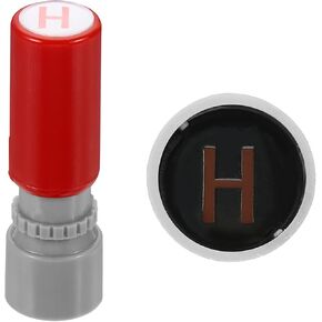 YOKIVE Letter Stamp, Alphabet Character Stamper with Ink Decorate Postcards, Great for Classroom, Festivals (Red, Letter J)