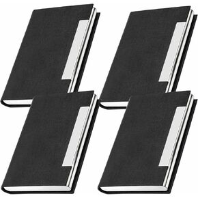 aellabus Professional Business Card Holder for Women/Men 4pcs, PU Leather Metal Credit Card Holder, RFID Blocking Card Holder, Pocket Business Card Organizer with Magnetic Shut (Black) in Kuwait