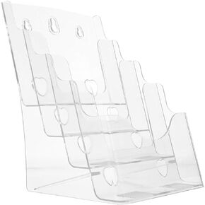 حامل كتيب حامل ملف أكريليك شفاف حامل ملف عملي من أربع طبقات لمجلة رف سطح المكتب 1 قطعة رف عرض الكتيب in Kuwait