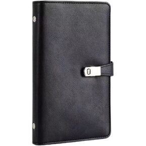 Business Card Organizer Holder Book,Credit Card Holder,Leather Card Organizer Business Card Case Storage Book Rolodex with 120 Card Slots Protection Case for Men and Women(Black)