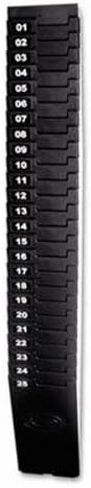 Lathem Time 257EX Expandable Time Card Rack, 25-Pocket, Holds 7" Cards, Plastic, Black in Kuwait