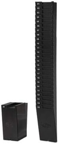 Lathem Time 257EX Expandable Time Card Rack, 25-Pocket, Holds 7" Cards, Plastic, Black in Kuwait