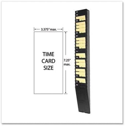 Lathem Time 257EX Expandable Time Card Rack, 25-Pocket, Holds 7" Cards, Plastic, Black in Kuwait