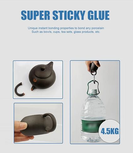 20g Ceramic Glue, Glue for Glass, Super Glue All Purpose Adhesive, Instantly Strong Adhesive for bonding Ceramic, Glass, Pottery, Porcelain, Mug, Tile, Metal, Leather, Plastic, Rubber,etc in Kuwait