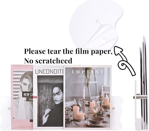 humberboat Acrylic Brochure Holder Wall Mounted 3 Pack,Floating Bookshelf Magzaine Rack,Adjustable Hanging Magazine Holder for Office, Waiting Room,Church,Coffee Shop,Home Display in Saudi Arabia