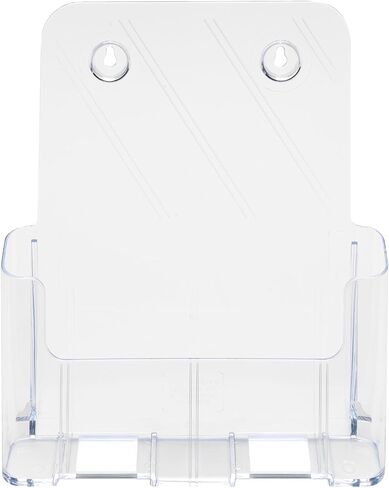 Deflecto Single Compartment Literature Holder, Countertop or Wall Mount, Magazine Size, Clear, 9-1/4"W x 10-3/4"H x 3-3/4"D (77001) in Saudi Arabia