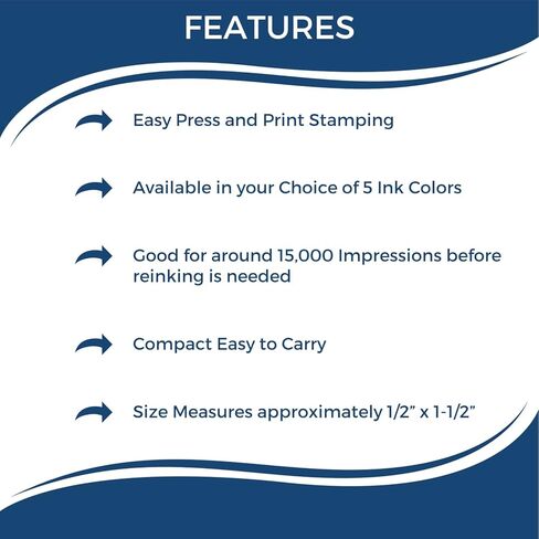 Self-Inking Great Work You Rule Stamp, Teacher Desk Supplies, Up to 5K Impressions, Available in 11 Ink Colors, Reinkable, Easy Press and Print Stamping, Size Approx 1/2" x 1-1/2" in Kuwait