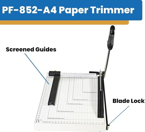 ماكينة تشذيب الورق PPE PrintFinish بسعة 10 إلى 12 ورقة، جيدة للمكتب أو المدرسة أو الأعمال، الحد الأقصى لحجم القطع (12.5) (12.5 × 9.8) in Kuwait