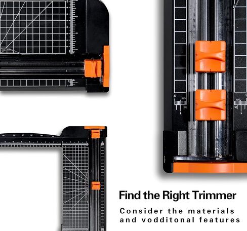 قطاعة ورق، قطاعة مقصلة مقاس 12 انش ايه 4 مع واقي امان تلقائي ومسطرة جانبية، شفرة بديلة مجانية لقطاعة الورق، مناسبة لقطع البطاقات الورقية الحرفية والقسائم والصور (اسود) in Kuwait