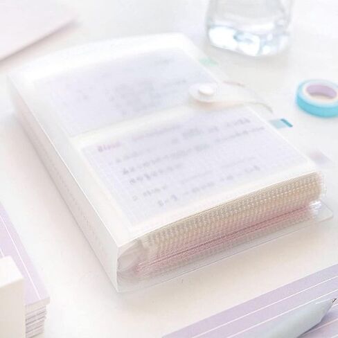 Business Card Holder Book,3 x 5'' Index Cards Holder Clear Plastic Organizer Pouches Book Credit Card Organizer Binder 80 High Capacity Portable Index Cards Sleeve Storage Protector for Men & Women in Kuwait