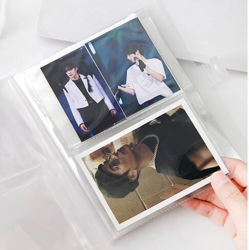 Business Card Holder Book,3 x 5'' Index Cards Holder Clear Plastic Organizer Pouches Book Credit Card Organizer Binder 80 High Capacity Portable Index Cards Sleeve Storage Protector for Men & Women in Kuwait