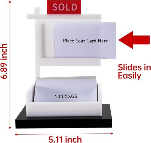 YTTYXGS Real Estate Business Card Holder Display,Business Card Holder for Desk,Office Reception Tabletop Business Card Holder Stand- Holds 3.5 x 2 inch Cards in Saudi Arabia