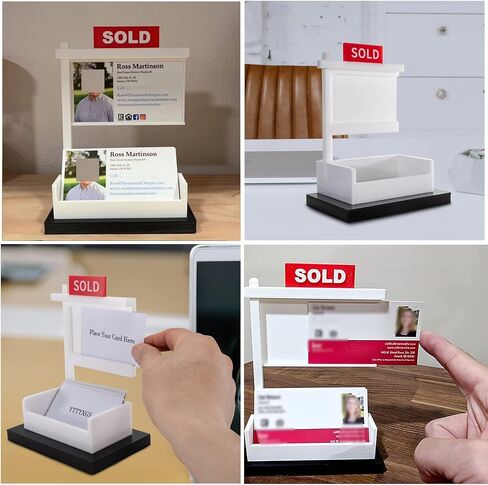 YTTYXGS Real Estate Business Card Holder Display,Business Card Holder for Desk,Office Reception Tabletop Business Card Holder Stand- Holds 3.5 x 2 inch Cards in Saudi Arabia