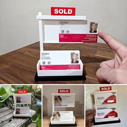 YTTYXGS Real Estate Business Card Holder Display,Business Card Holder for Desk,Office Reception Tabletop Business Card Holder Stand- Holds 3.5 x 2 inch Cards in Saudi Arabia