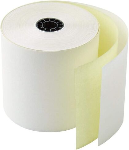 Office Depot 2-Ply Paper Rolls, 3in. x 85ft., Canary/White, Pack Of 10, 109275 in Saudi Arabia