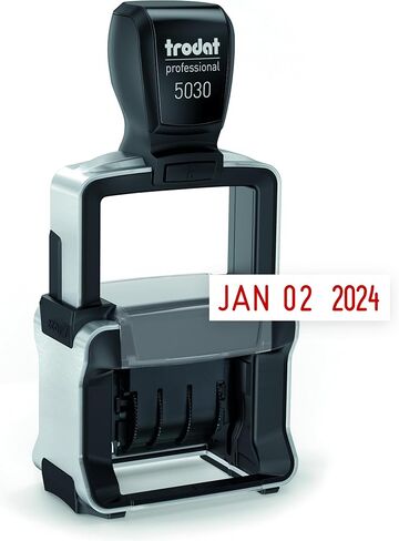 Trodat 5030 Professional 4.0 ختم التاريخ فقط، التحبير الذاتي، حجم الانطباع 1-5/8 بوصة × 3/8 بوصة (أحمر) in Kuwait