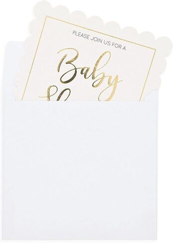 50 Pack Square Envelopes, 5.5 x 5.5, for Greeting Cards, Wedding Invitations, Self Adhesive Peel-Off-and-Stick (White) in Saudi Arabia