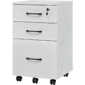 3 Drawers Wooden Locking File Cabinet with Storage Removable File Cabinet for Home Office,Under Desk Filing Cabinets(Black) in Saudi Arabia