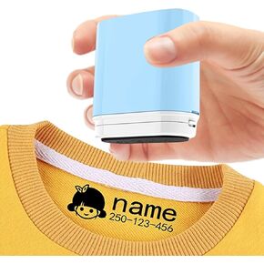 ختم شخصي مقاوم للماء، ختم اسم شخصي، ختم ذاتي التحبير لاسم الطفل، ختم مخصص للأطفال، ملصق للمدرسة مقاوم للماء، ختم ملابس متعدد الأغراض، ملصقات ملابس للأطفال (ب) in Kuwait