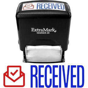 Dual Color Self Inking Rubber Stamp (Scanned) 2-Color Office Stamp - Small in Saudi Arabia
