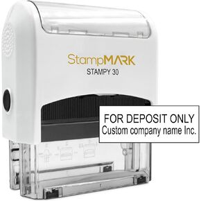 for Deposit Only Customized Office Self Inking Stamp - 1-Line - Medium - Choose from 15 Ink Colors
