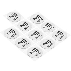 ملصقات PATIKIL NFC، 10 عبوات ملصقات علامات NTAG213 144 بايت ذاكرة قابلة للبرمجة بالكامل دائرية فارغة 30 مم/1.2 بوصة علامات NFC للهاتف، جهاز يدعم NFC، أصفر in Saudi Arabia