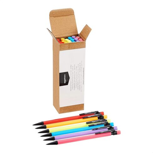 Amazon Basics Mechanical Pencils, Medium Point (0.7 mm) - 24-Pack, Multicolor in Saudi Arabia