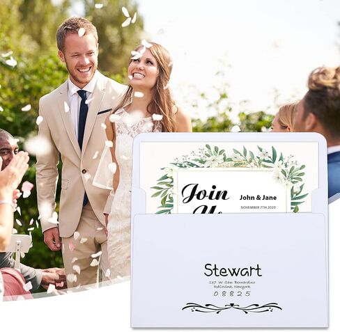 Ohuhu A7 Printable White 5x7 Envelopes 100 Pack - Quick Self Seal, for 5x7 Cards, Perfect for Christmas Cards, Weddings, Invitations, Photos, Graduation, Baby Shower, 5.25 x 7.25 inches in Saudi Arabia