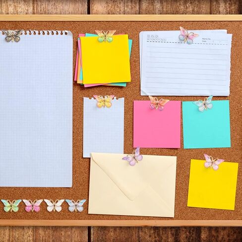 12 قطعة من دبابيس دفع الفراشة من ZELARO، دبابيس إبهام مزخرفة من الأكريليك، دبابيس دفع ملونة لطيفة للوحة الفلين، لوحة الإعلانات، الخريطة، جدار الصور in Kuwait