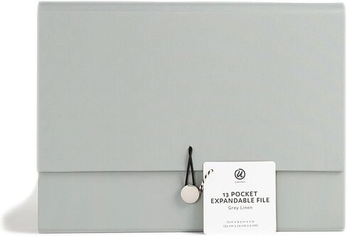 U Brands Modern Classic Fashion Expandable File Folder, Letter Size, 13 Pockets, Black, White & Gold in Kuwait