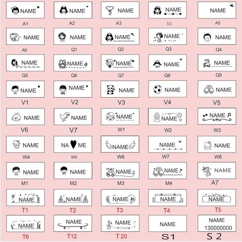 ختم شخصي مقاوم للماء، ختم اسم شخصي، ختم ذاتي التحبير لاسم الطفل، ختم مخصص للأطفال، ملصق للمدرسة مقاوم للماء، ختم ملابس متعدد الأغراض، ملصقات ملابس للأطفال (ب) in Kuwait