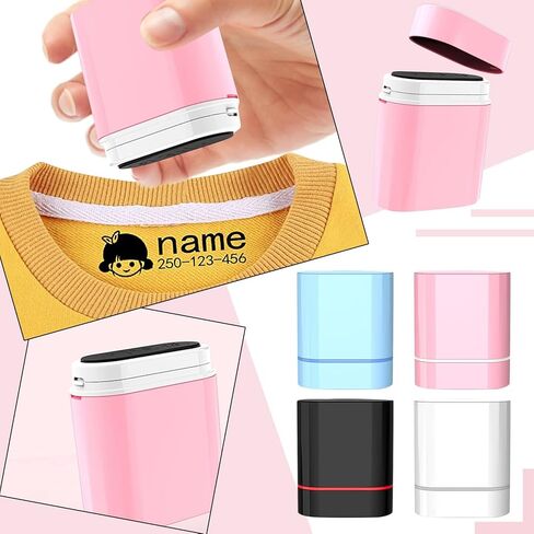 ختم شخصي مقاوم للماء، ختم اسم شخصي، ختم ذاتي التحبير لاسم الطفل، ختم مخصص للأطفال، ملصق للمدرسة مقاوم للماء، ختم ملابس متعدد الأغراض، ملصقات ملابس للأطفال (ب) in Kuwait